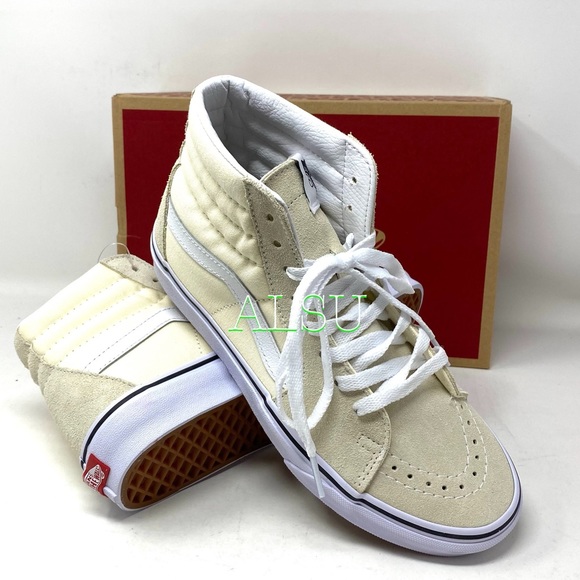 VANS SK8-HI Classic Suede Canvas White Cream Men’s VN0A4U3CFRL - Picture 8 of 8